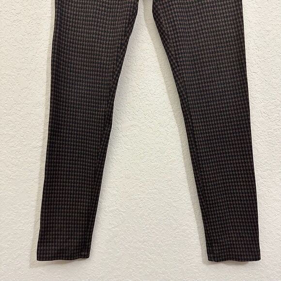 J. McLaughlin "Houndstooth" Ankle Dress Pants Skinny Stretch in Black Brown - Picture 5 of 14